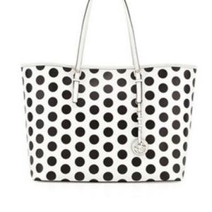 Micheal Korrs Meduim Jet set Polka dot travel tote